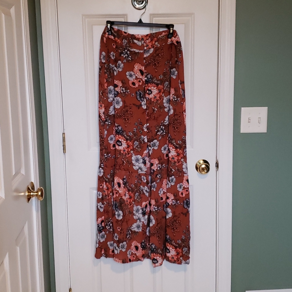 Button up maxi skirt